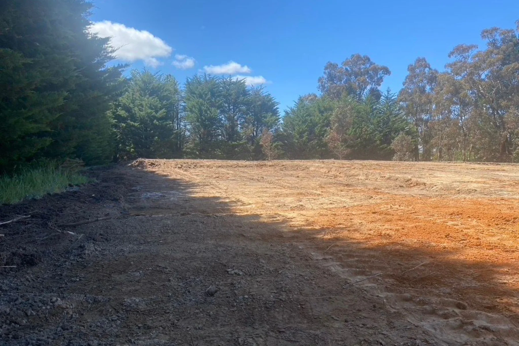 cleared land rural site
